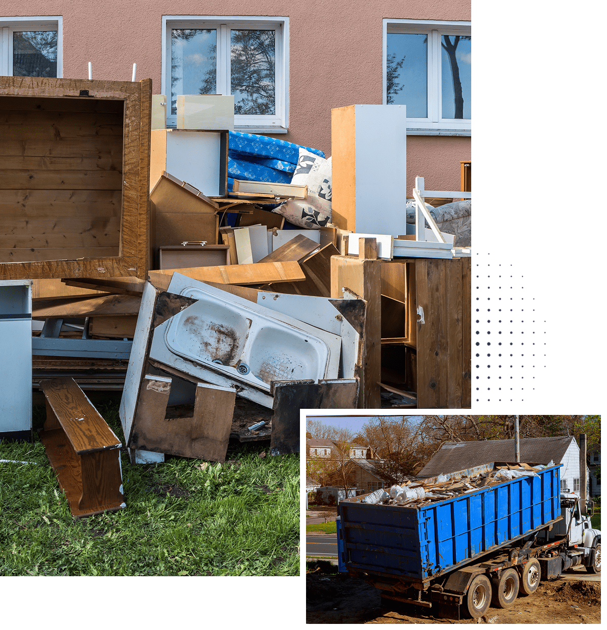 Group 1321315764 Pile of household junk and debris removal.
